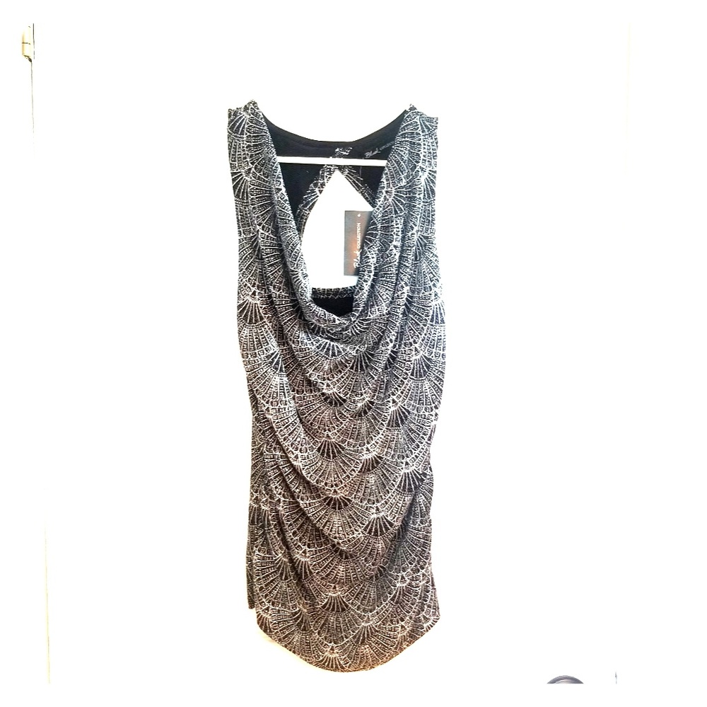 Sparkling cowl neck tank top